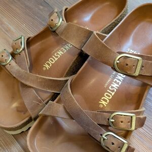 Birkenstock Brown Suede Slide Sandals